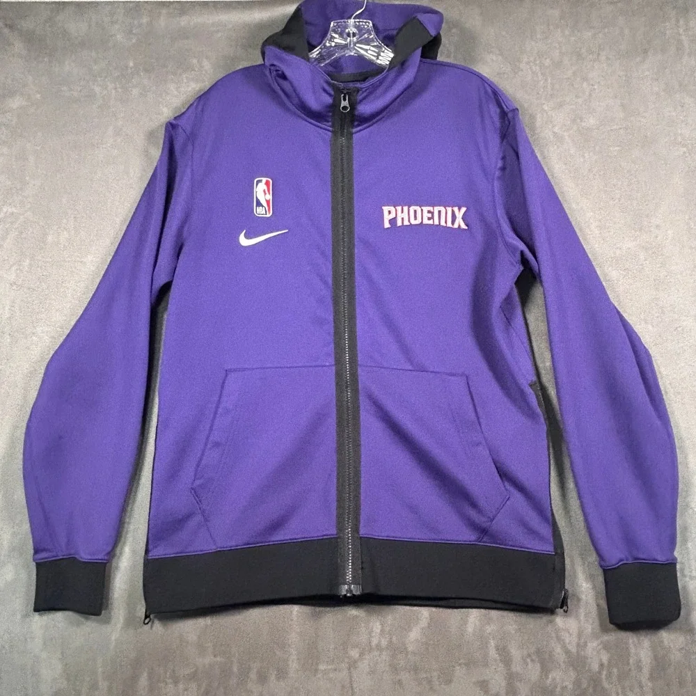 Nike NBA Phoenix Suns Showtime Full-Zip Hoodie Mens Medium Purple Dri-FIT Jacket